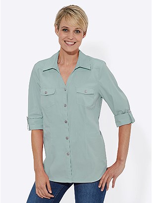 Collared Button Up Blouse product image (443671.MT.1.1_WithBackground)