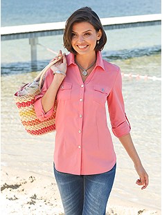 Collared Button Up Blouse product image (443671.RS.J)