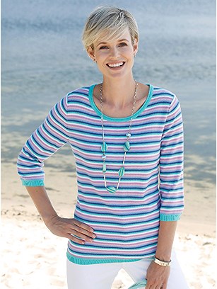 Striped Purl Knit Sweater product image (443675.LBOC.1.1_WithBackground)