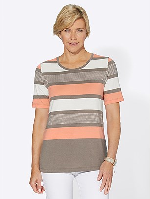 Striped Rounded Neckline Top product image (444141.SAST.1.5_WithBackground)
