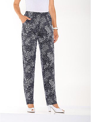 Printed Elastic Waistband Pants product image (444453.NVFL.1.5_WithBackground)