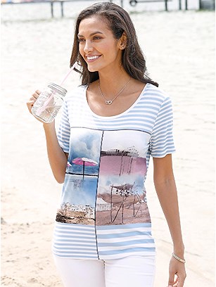 Beach Motif Striped Top product image (445502.LBMU.1.9_WithBackground)