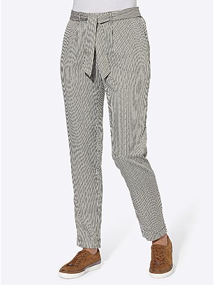 Tie Waist Pinstripe Pants product image (445686.KHEC.1.1_WithBackground)