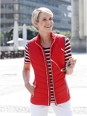 Quilted Stand Up Collar Vest product image (445703.RD.1.1_WithBackground)