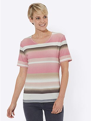 Striped Short Sleeve Top product image (445705.POWH.3.7_WithBackground)