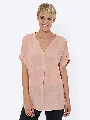 Open V-Neck Blouse product image (445708.POWD.3.9_WithBackground)