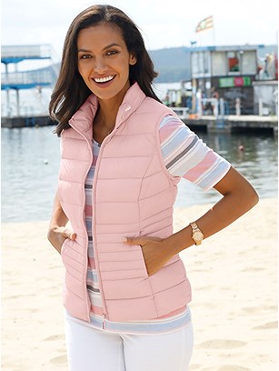 Stand Up Collar Quilted Vest product image (446239.POWD.5)