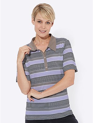 Mixed Striped Polo Top product image (446242.LIST.1.1_WithBackground)