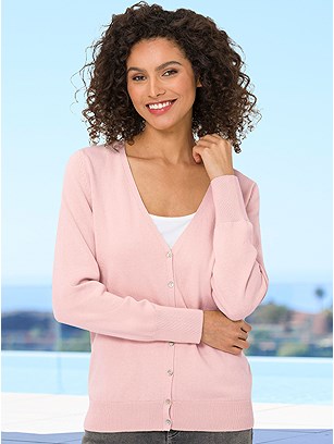 V-Neck Button Up Cardigan product image (474396.LTRS.11S)