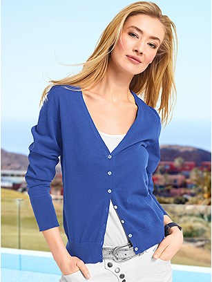 V-Neck Button Up Cardigan product image (474396.RY.33S)
