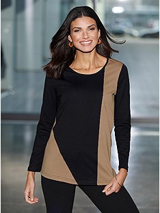 Long Sleeve Color Block Top product image (503789.BKPA.2.9_WithBackground)