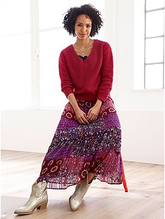 Floral Boho Maxi Skirt product image (504059.RDMU.1.JS)