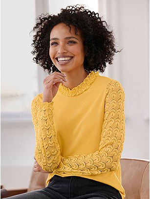 Ruffled High Neck Top product image (504519.YL.J)