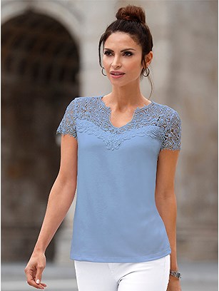 Lace Insert Shirt product image (505622.IB.1.42_WithBackground)