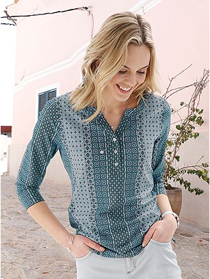 Printed V-Neck Top product image (505659.MTPE.JS)