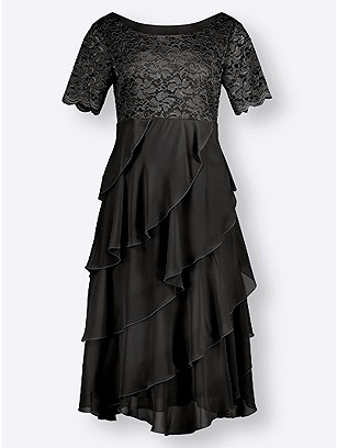 Ruffled Lace Dress product image (505749.BK.1.9_WithBackground)