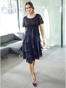 Ruffled Lace Dress product image (505749.NV.1.8_WithBackground)