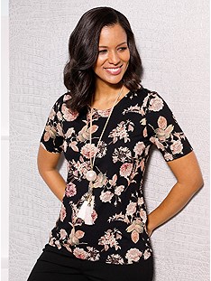 Floral Short Sleeve Top product image (505825.BKPR.2.1_WithBackground)
