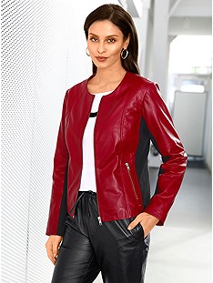 Side Panel Leather Jacket product image (505954.RD.11)