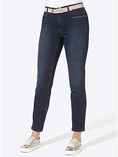 Zip Ankle Jeans product image (505963.DKBL.4.1_WithBackground)