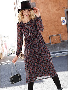Long Sleeve Floral Dress product image (506036.NVPY.1M)