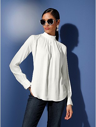 Stand Up Collar Blouse product image (506128.EC.1.1_WithBackground)