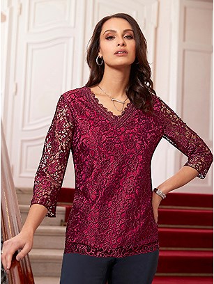 Lace V-Neck Top product image (506177.RDPA.1.9_WithBackground)