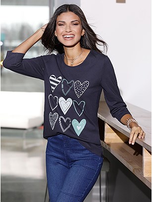 Graphic Heart Print Top product image (506192.MTBL.2.1_WithBackground)