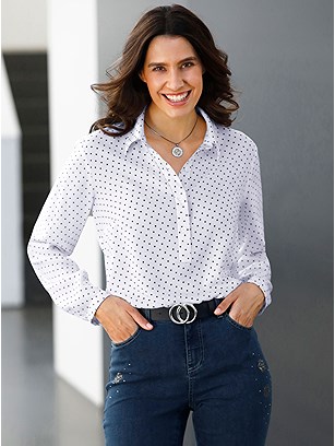 Polka Dot Collared Blouse product image (506403.ECPR.1.P)