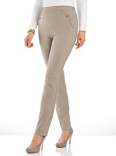 Button Detail Slip On Pants product image (506525.BE.2.1_WithBackground)