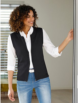 Zip Up Knitted Vest product image (506798.BK.1.8_WithBackground)