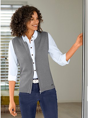 Zip Up Knitted Vest product image (506798.GYMO.1.9_WithBackground)