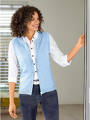 Zip Up Knitted Vest product image (506798.IB.1.324_WithBackground)