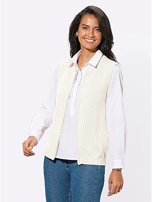 Zip Up Knitted Vest product image (506798.OFWH.3.11_WithBackground)