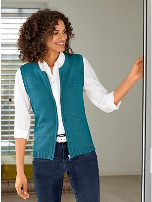 Zip Up Knitted Vest product image (506798.PE.1.8_WithBackground)