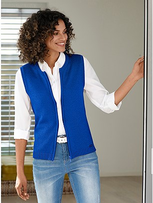 Zip Up Knitted Vest product image (506798.RY.1.8_WithBackground)