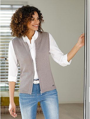 Zip Up Knitted Vest product image (506798.TPMO.1.1_WithBackground)