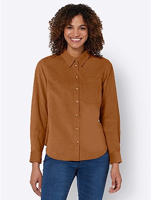 Long Sleeve Button Down Blouse product image (507019.CG.3.1_WithBackground)