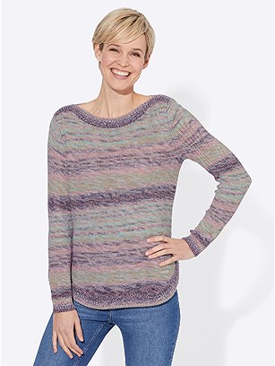 Mottled Stripe Sweater product image (507477.BLRM.1.1_WithBackground)