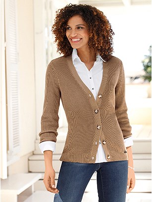 Ribbed Button Up Cardigan product image (507520.CA.1.1_WithBackground)