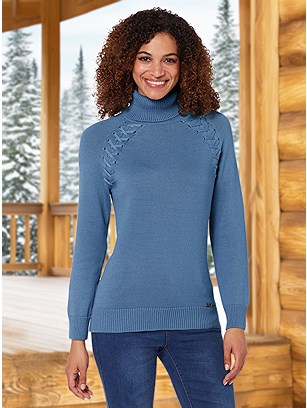 Crossed Stitch Sweater product image (508185.MIBL.1SS)