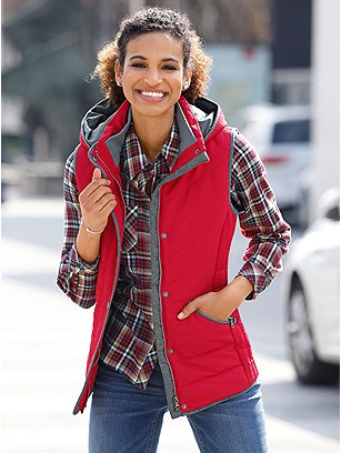 Flannel Accent Quilted Vest product image (523683.RD.1S)
