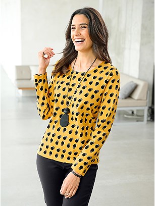 Long Sleeve Polka Dot Top product image (524421.OCPR.1.1_WithBackground)