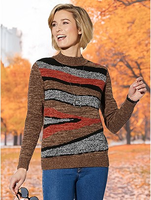 Mix Print Sweater product image (524840.BRMO.1SS)