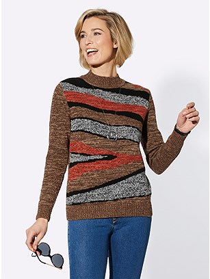 Mix Print Sweater product image (524840.BRMO.2.31_WithBackground)