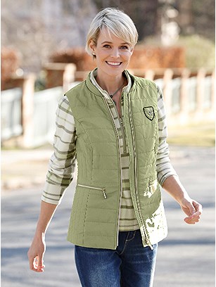 Quilted Stand Up Collar Vest product image (525139.GYJD.1.6_WithBackground)