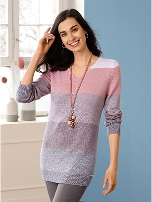Block Stripe Sweater product image (525341.HYGM.1.1_WithBackground)