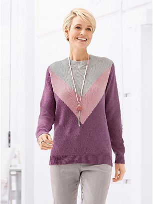 V Knit Pattern Sweater product image (525998.VIGP.1.1_WithBackground)