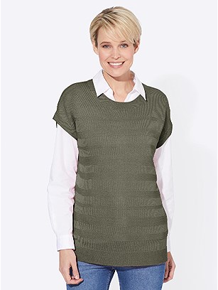 Knitted Short Sleeve Sweater product image (526082.KH.1.1_WithBackground)