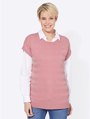 Knitted Short Sleeve Sweater product image (526082.RS.1.1_WithBackground)
